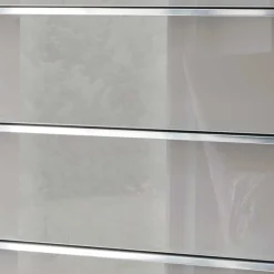Wohnen Kommoden<75x120x42 Hochkommode mit Glas Front - Nucina