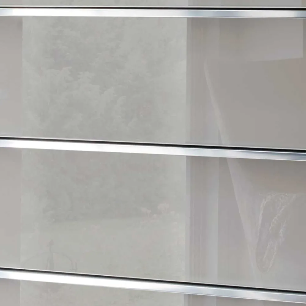 Wohnen Kommoden<75x120x42 Hochkommode mit Glas Front - Nucina