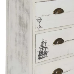 Wohnen Kommoden<40x104x30 Hochkommode mit maritimen Motiven - Maggiore