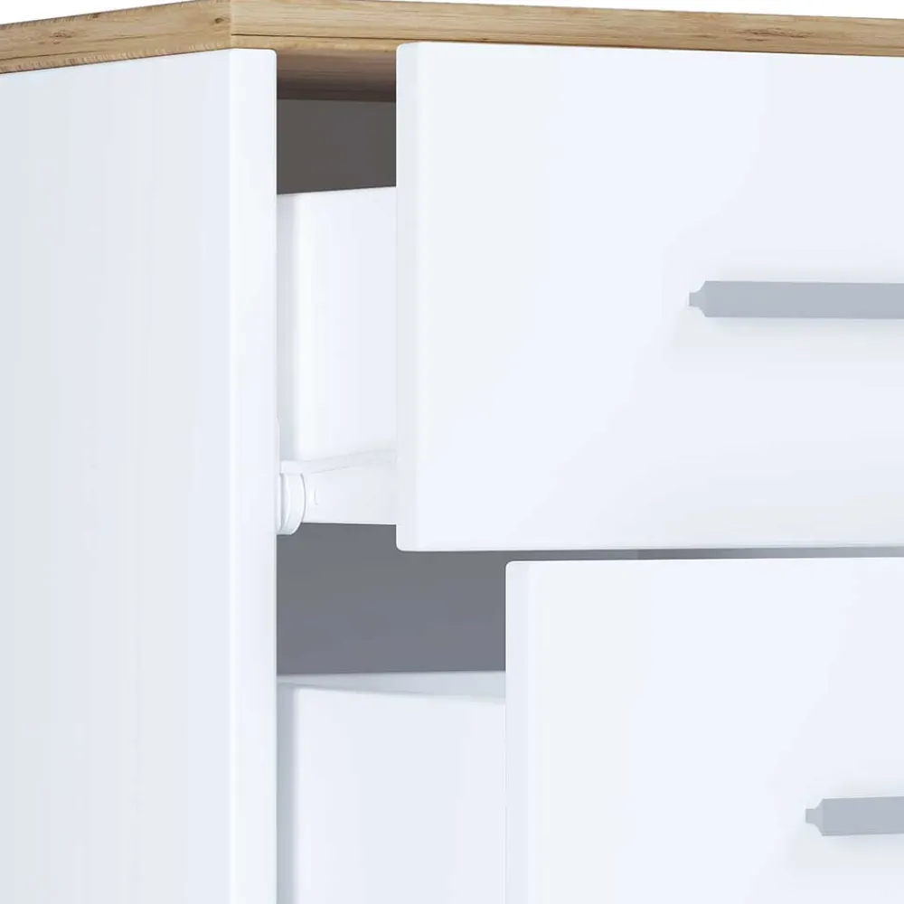 Wohnen Kommoden<32x97x28 Hochkommode mit Tür & 2 Schubladen - Luzern