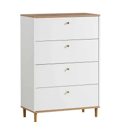 Wohnen Kommoden<80x117x40 Hochkommode mit vier Schubladen - Ambreros