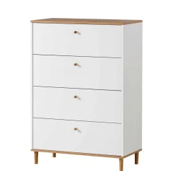 Wohnen Kommoden<80x117x40 Hochkommode mit vier Schubladen - Ambreros