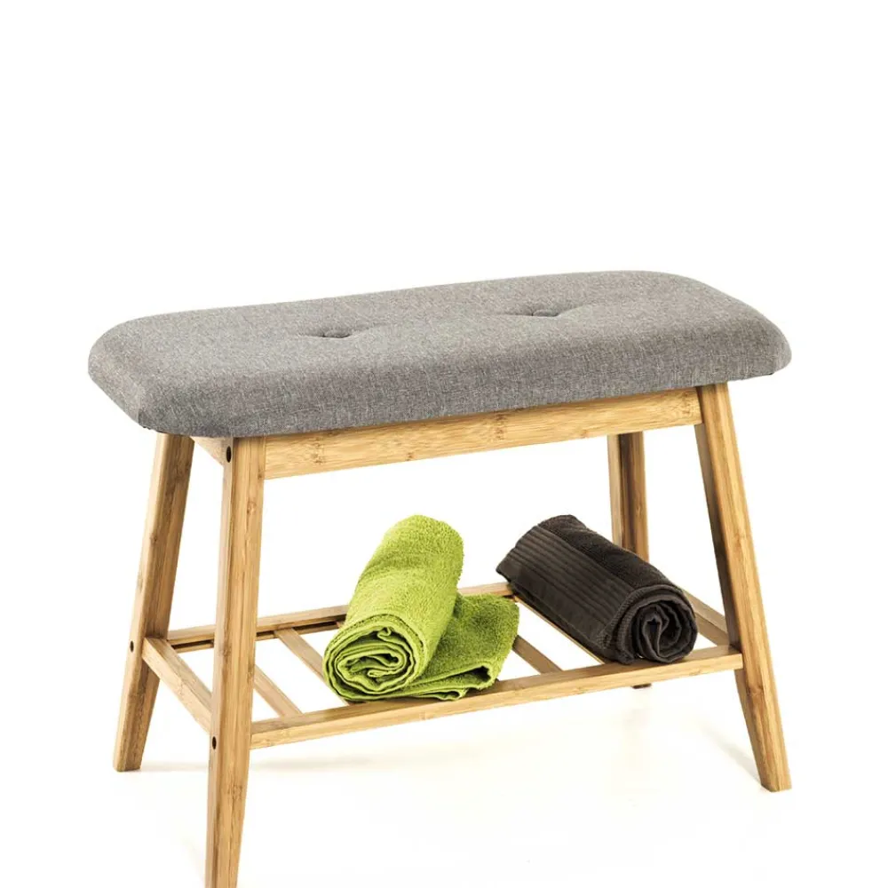 Wohnen Sitzbank<60x44x30 Hocker Bank aus Bambus - Iwarni