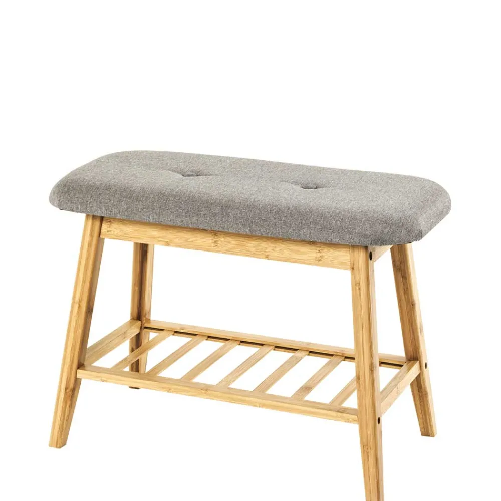 Wohnen Sitzbank<60x44x30 Hocker Bank aus Bambus - Iwarni