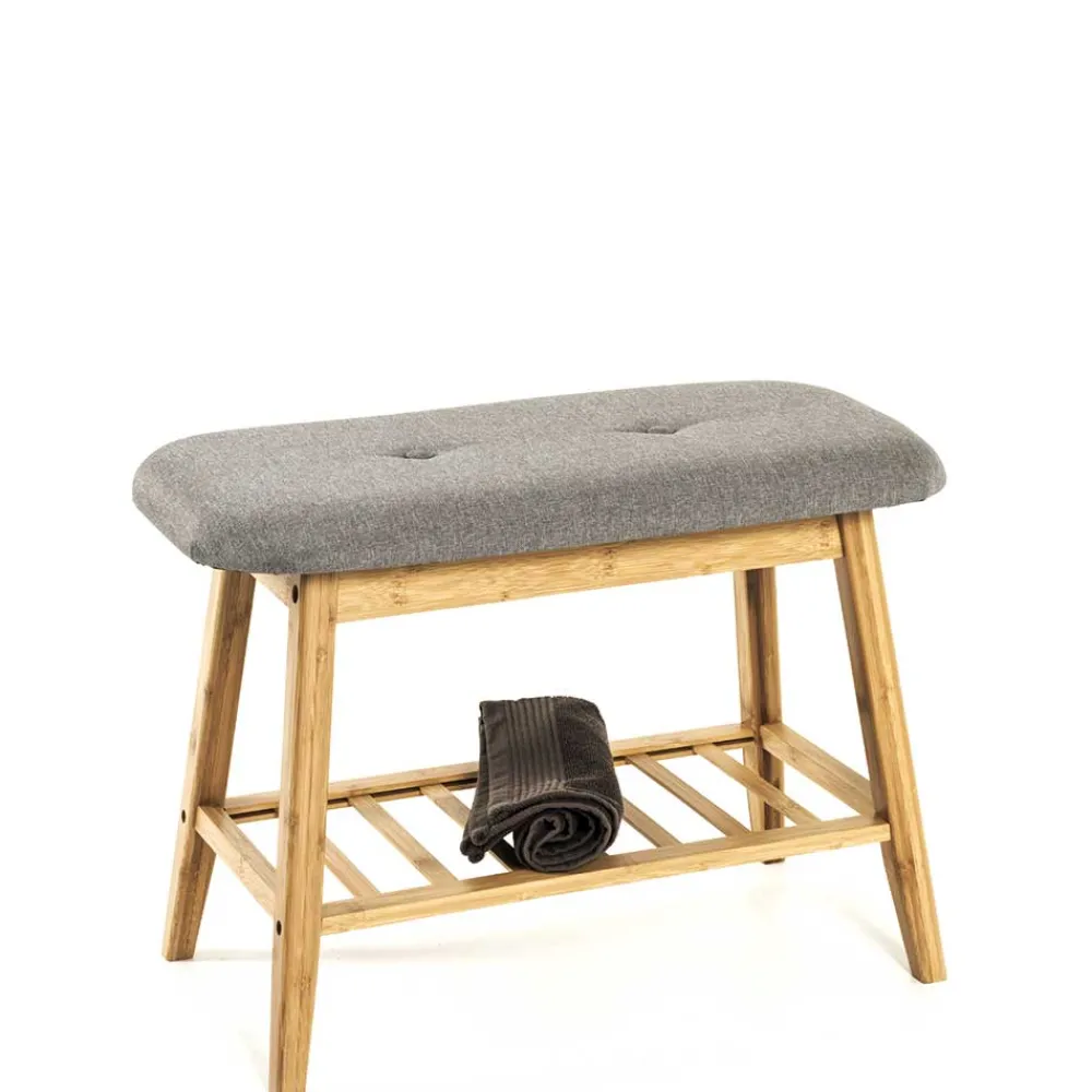Wohnen Sitzbank<60x44x30 Hocker Bank aus Bambus - Iwarni