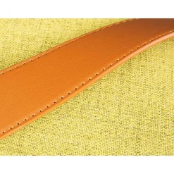 Wohnen Hocker<42x36x30 Hocker mit Griff in Gelbgrün Stoff - Domiano