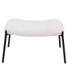 Wohnen Hocker<61x41x36 Hocker mit Plüsch Sitz in Weiß - Elefonas