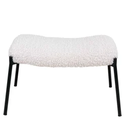 Wohnen Hocker<61x41x36 Hocker mit Plüsch Sitz in Weiß - Elefonas