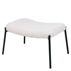 Wohnen Hocker<61x41x36 Hocker mit Plüsch Sitz in Weiß - Elefonas