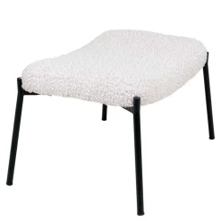 Wohnen Hocker<61x41x36 Hocker mit Plüsch Sitz in Weiß - Elefonas