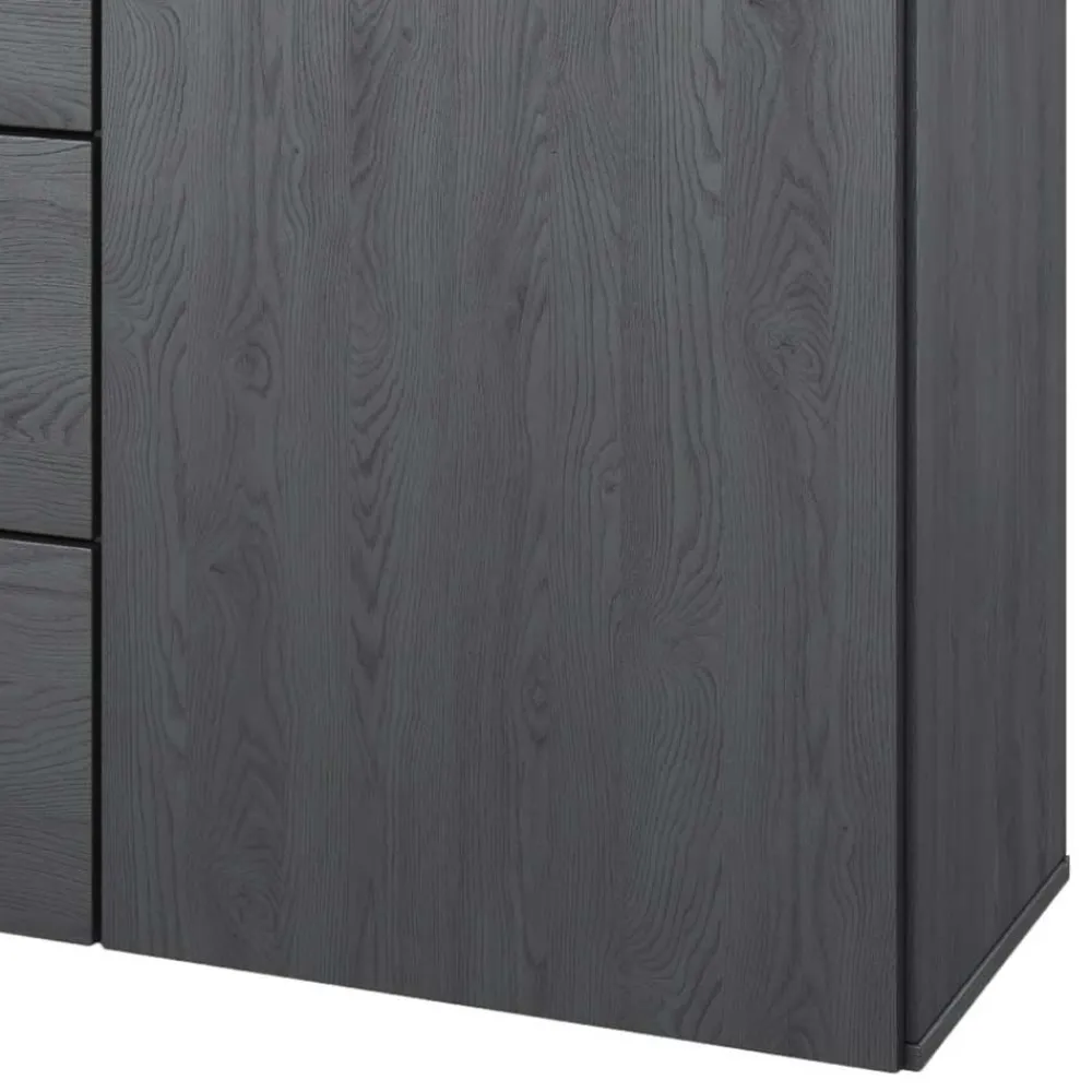 Wohnen Sideboards<132x93x38 Hohe Kombi-Kommode in Eiche Grau - Carika