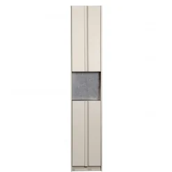 Wohnen Vitrinen<40x210x42 Hoher Schrank in Hellgrau - Glamoure