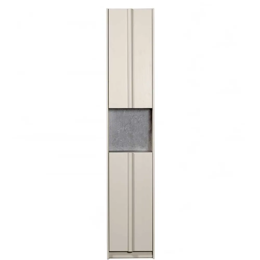 Wohnen Vitrinen<40x210x42 Hoher Schrank in Hellgrau - Glamoure