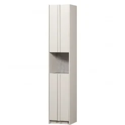 Wohnen Vitrinen<40x210x42 Hoher Schrank in Hellgrau - Glamoure