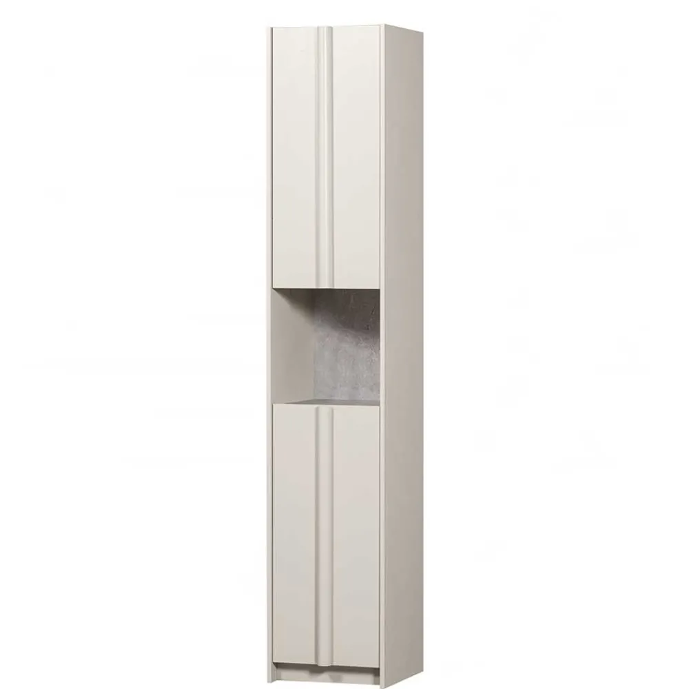 Wohnen Vitrinen<40x210x42 Hoher Schrank in Hellgrau - Glamoure