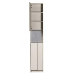 Wohnen Vitrinen<40x210x42 Hoher Schrank in Hellgrau - Glamoure