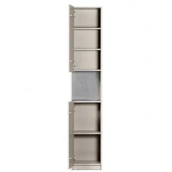Wohnen Vitrinen<40x210x42 Hoher Schrank in Hellgrau - Glamoure