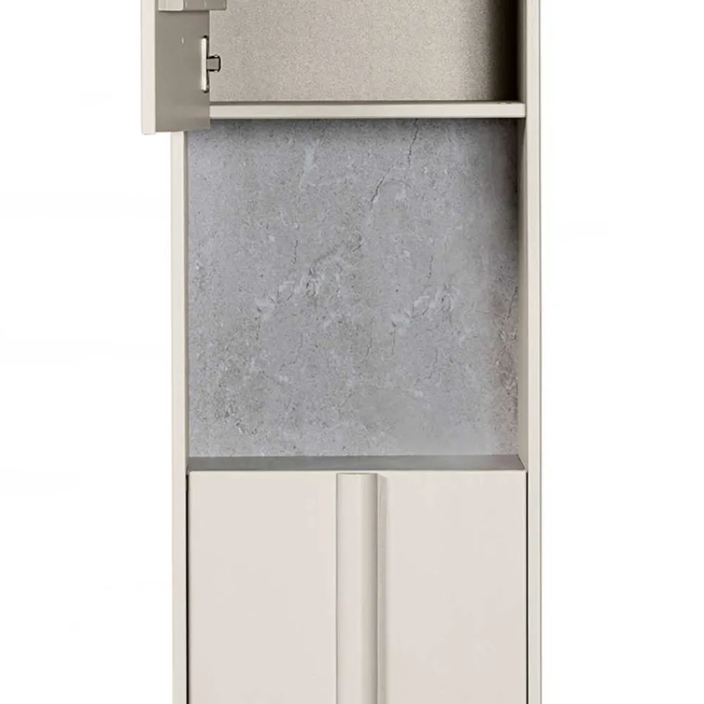 Wohnen Vitrinen<40x210x42 Hoher Schrank in Hellgrau - Glamoure