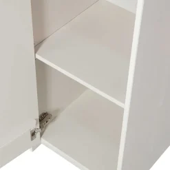 Wohnen Vitrinen<40x210x42 Hoher Schrank in Hellgrau - Glamoure