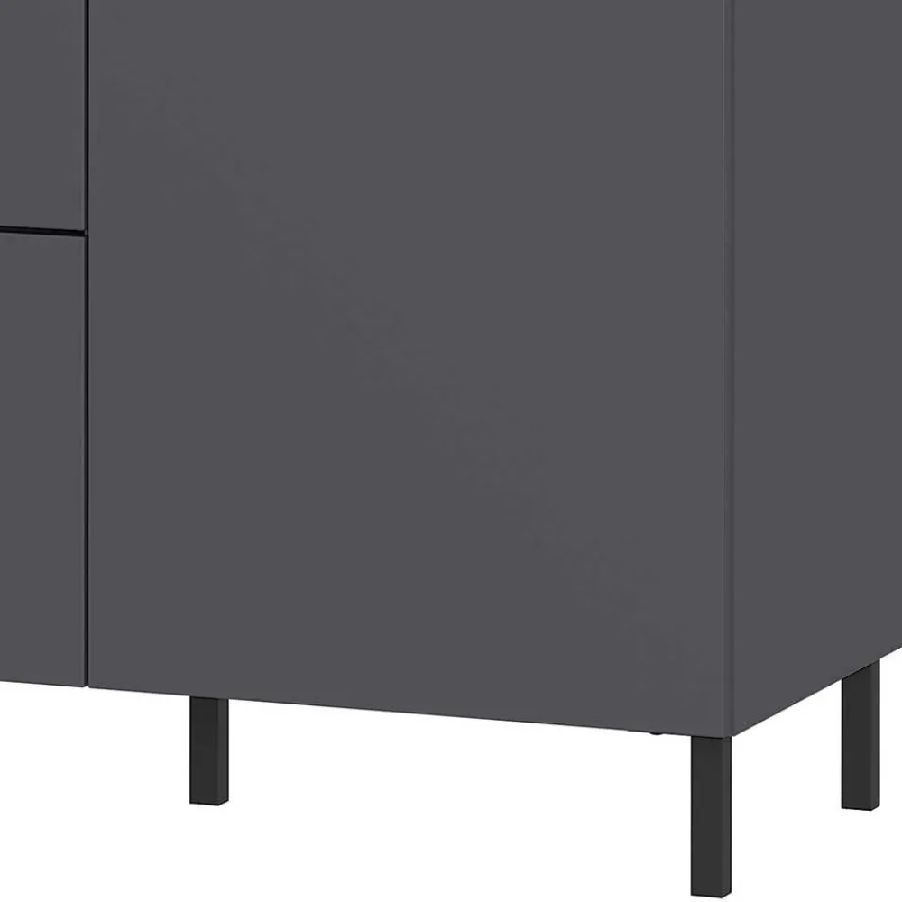Wohnen Sideboards<192x98x40 Hohes Sideboard in Dunkelgrau - Lurys