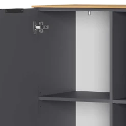 Wohnen Sideboards<192x98x40 Hohes Sideboard in Dunkelgrau - Lurys