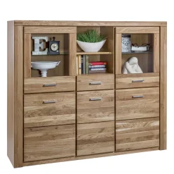 Wohnen Highboards|Kommoden<158x140x40 Holz Highboard aus Wildeiche - Maila