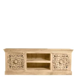 Wohnen Tv & Hifi-Möbel|Lowboards<150x60x40 Holz Lowboard mit Ornamenten - Runiasa