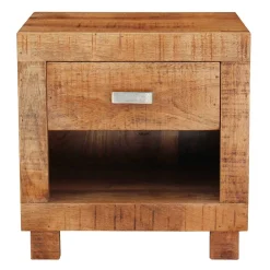 Wohnen Kommoden<40x40x30 Holz Nachtkonsole mit Schublade & Fach - Lance