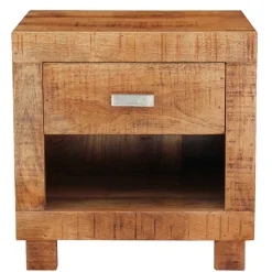 Wohnen Kommoden<40x40x30 Holz Nachtkonsole mit Schublade & Fach - Lance