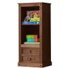 Wohnen Regale|Vitrinen<65x140x38 Holz Regal in Dunkelbraun - Larentina