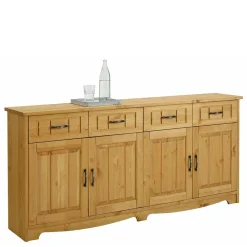 Wohnen Sideboards<194x89x37 Holz Sideboard aus Kiefer Natur - Vanpos