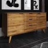 Wohnen Tv & Hifi-Möbel|Lowboards<134x63x40 Holz Sideboard aus Wildeiche - Eavy
