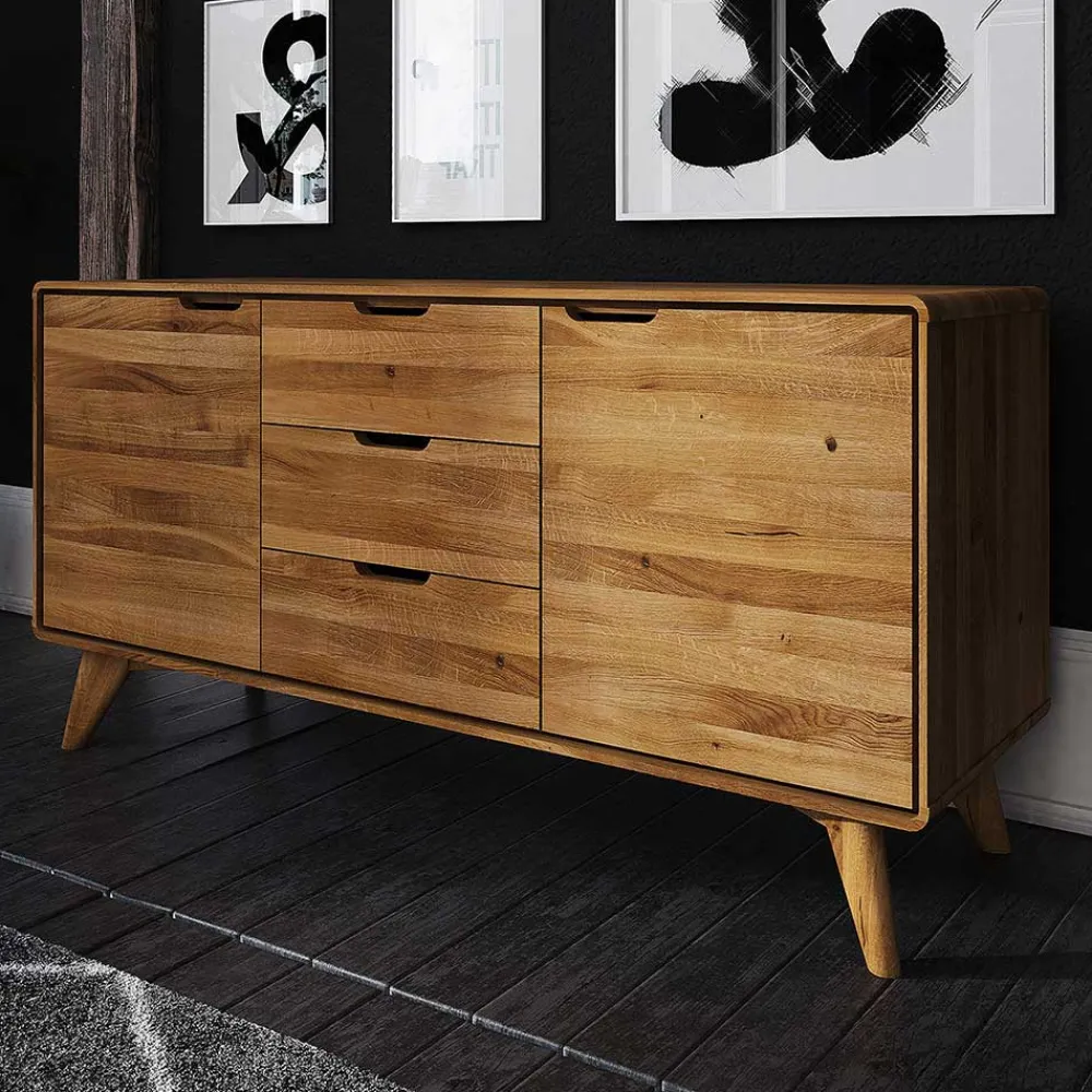 Wohnen Tv & Hifi-Möbel|Lowboards<134x63x40 Holz Sideboard aus Wildeiche - Eavy