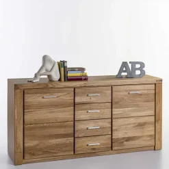 Wohnen Sideboards<158x80x40 Holz Sideboard aus Wildeiche - Maila