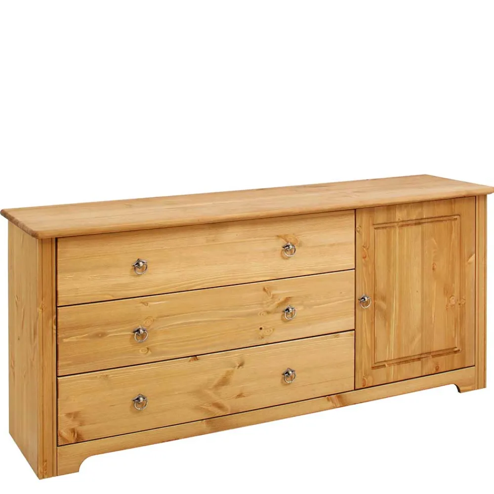 Wohnen Sideboards<152x68x38 Holzkommode mit 3 breiten Schubladen - Imressa