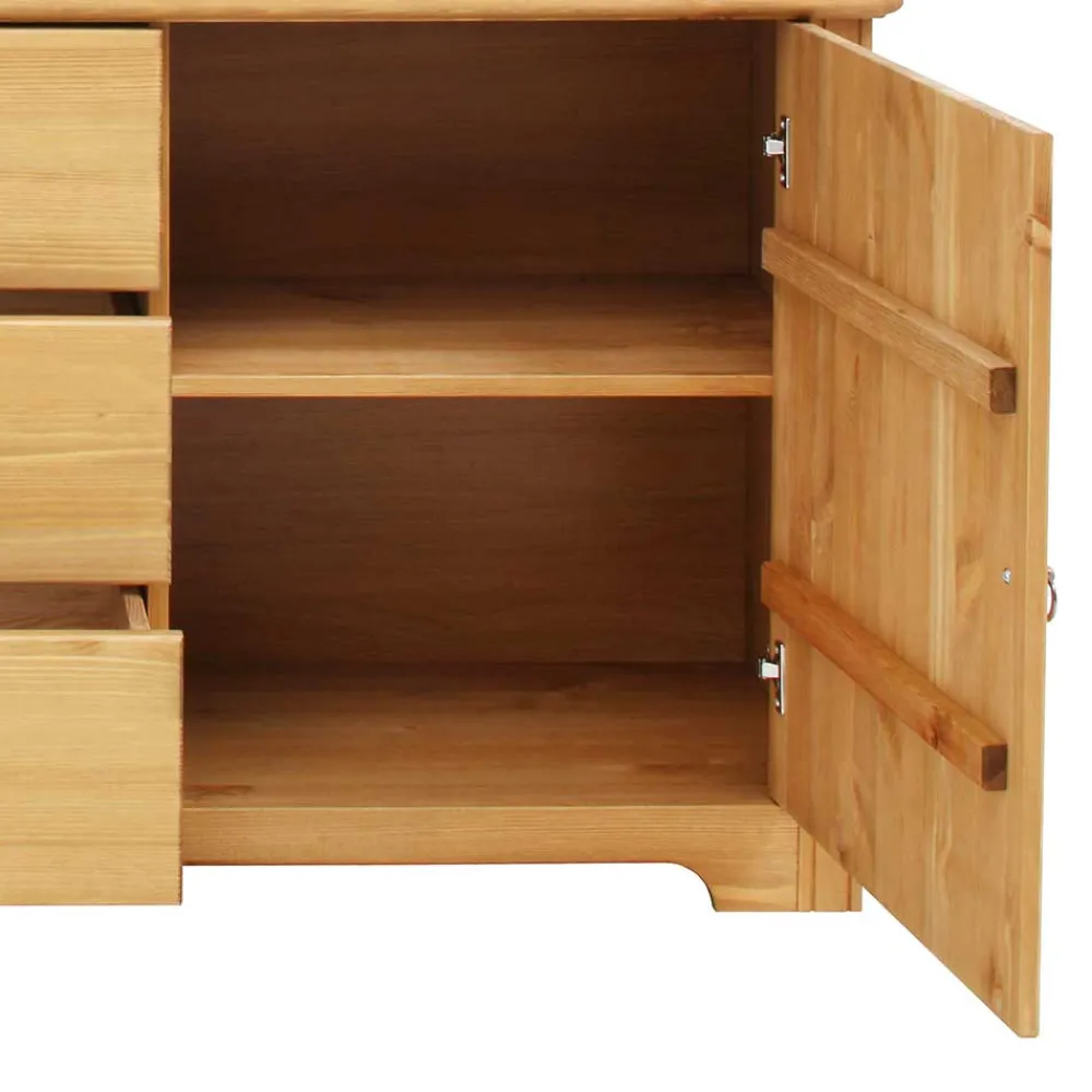 Wohnen Sideboards<152x68x38 Holzkommode mit 3 breiten Schubladen - Imressa