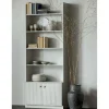 Wohnen Regale<80x200x35 Holzregal in Grau im Skandi Design - Huvina