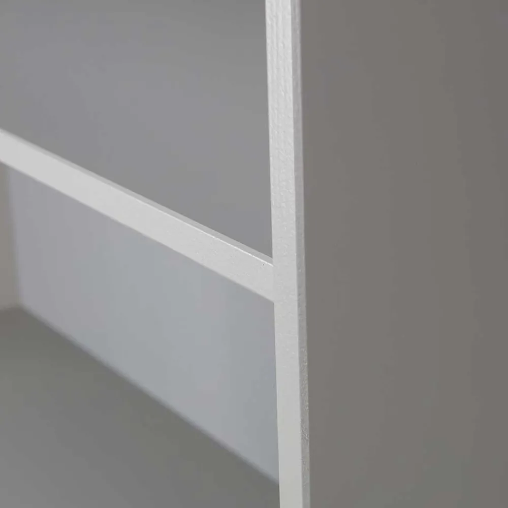 Wohnen Regale<80x200x35 Holzregal in Grau im Skandi Design - Huvina