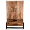 Wohnen Vitrinen<100x160x40 Industrial Schrank mit zwei Türen - Schanow