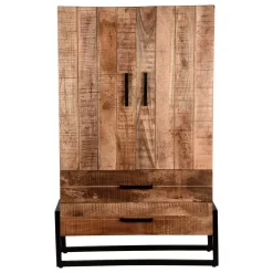 Wohnen Vitrinen<100x160x40 Industrial Schrank mit zwei Türen - Schanow
