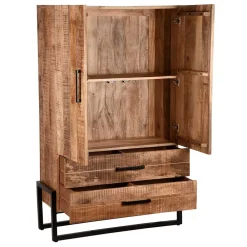 Wohnen Vitrinen<100x160x40 Industrial Schrank mit zwei Türen - Schanow
