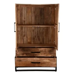 Wohnen Vitrinen<100x160x40 Industrial Schrank mit zwei Türen - Schanow