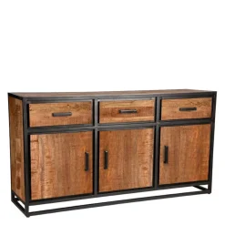 Wohnen Sideboards<170x90x45 Industrial Sideboard mit Bügelgestell aus Metall - Piatrasun