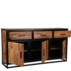 Wohnen Sideboards<170x90x45 Industrial Sideboard mit Bügelgestell aus Metall - Piatrasun