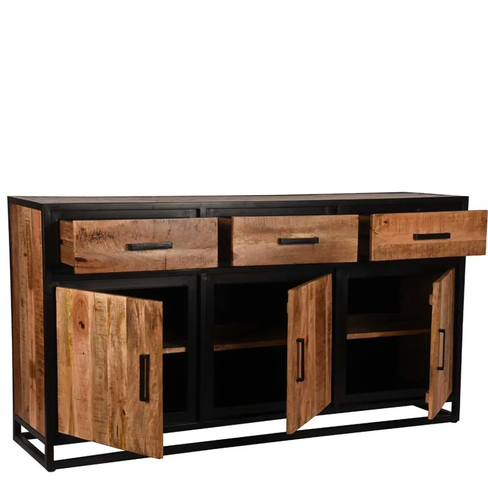 Wohnen Sideboards<170x90x45 Industrial Sideboard mit Bügelgestell aus Metall - Piatrasun