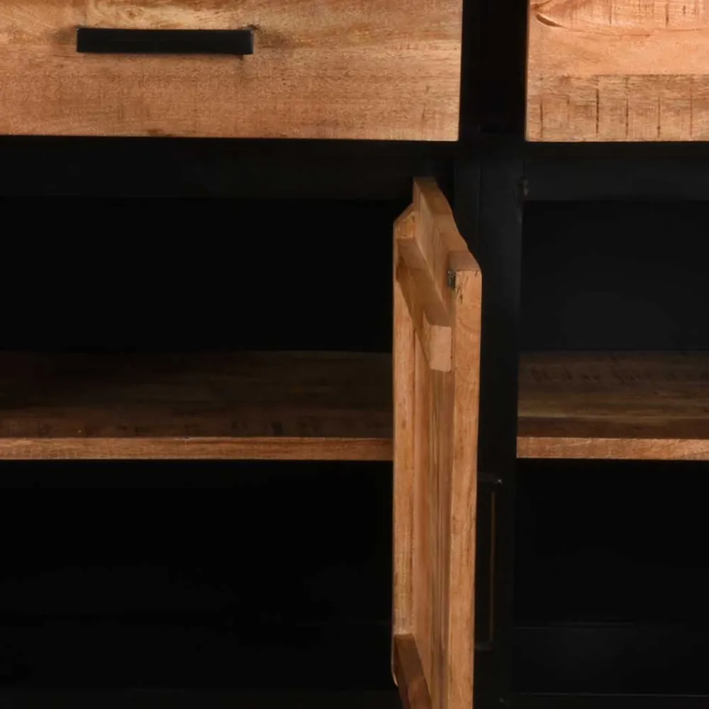 Wohnen Sideboards<170x90x45 Industrial Sideboard mit Bügelgestell aus Metall - Piatrasun