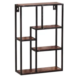 Wohnen Regale<40x60x13 Industrial Wandregal mit 5 Fächern - Mendoza
