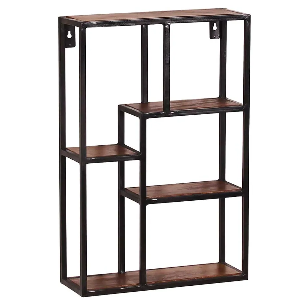 Wohnen Regale<40x60x13 Industrial Wandregal mit 5 Fächern - Mendoza
