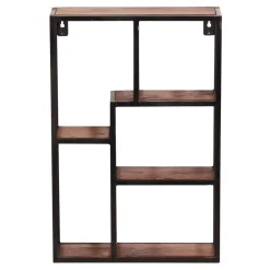 Wohnen Regale<40x60x13 Industrial Wandregal mit 5 Fächern - Mendoza