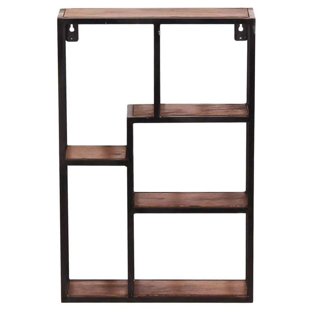 Wohnen Regale<40x60x13 Industrial Wandregal mit 5 Fächern - Mendoza
